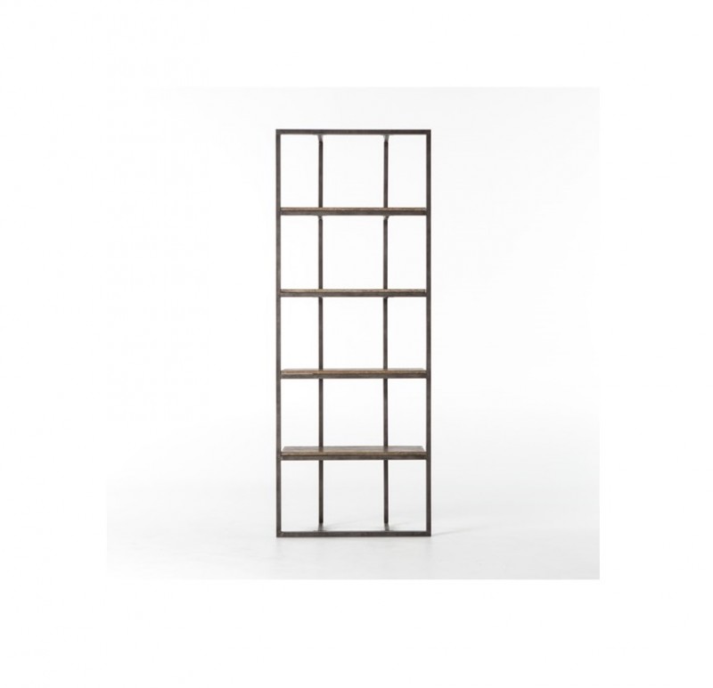 Grainger Wood Metal Bookcase Four Hands Reside Furnishings Grainger Bookshelf Four Hands Wood Metal