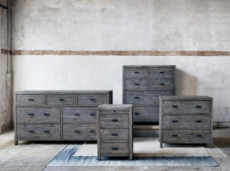 Caminito 3 drawer night stand reclaimed wood four hands | Reside