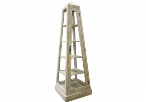 Pyramid Display Cabinet Reclaimed Wood