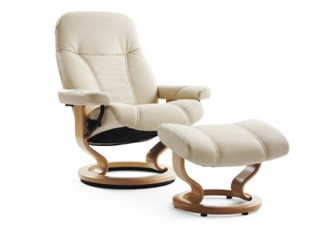 Consul Small Leather Recliner