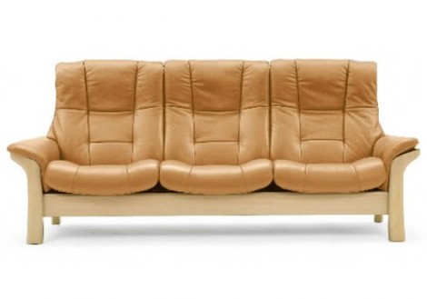 Buckingham Leather High Back Sofa