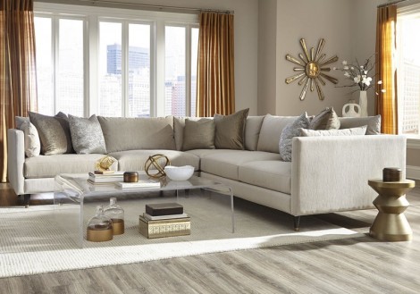 Jonathan Louis Pia Fabric Sectional Sofa