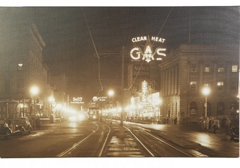 Jasper Ave at Night - 1934