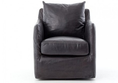 Four Hands Banks Leather Swivel Chair