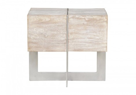 Desmond Wood Metal End Table