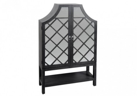 Belgate Mirrored Wood Storage Cabinet