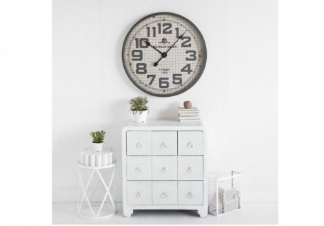 Clematisina Metal Clock