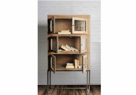 Coulter Wood bookcase storage cabinet