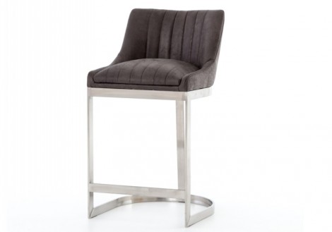 Rory Counter Stool- Black & Chrome