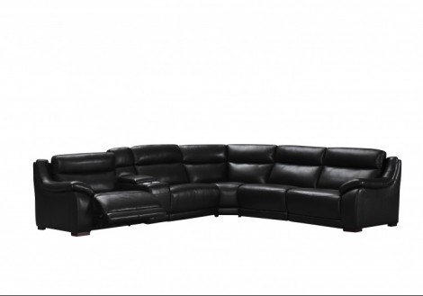 Declan Leather Power Sectional