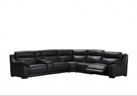 Declan Leather Power Sectional