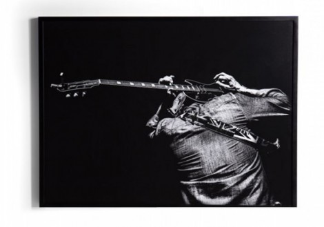 Encore Guitar Player Framed Print