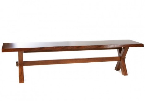 Bertanie Solid Birch Live Edge Bench