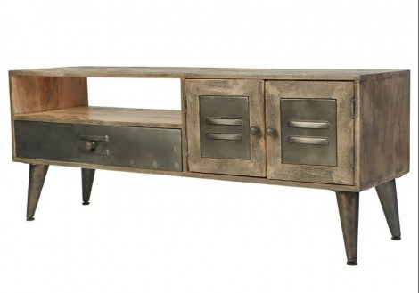 Toronto Media Console TV Solid Wood