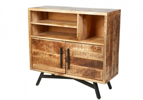 Retro Highboard Solid Mango Wood