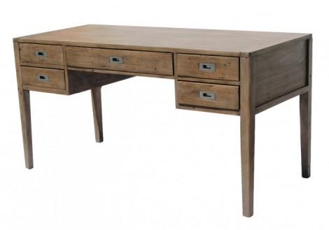 Post & Rail Solid Wood Desk Four Hands