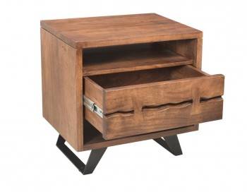 Live Edge Open Nightstand