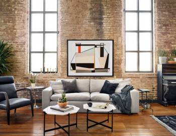 Plume fabric sofa