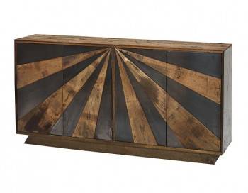 Industrial Starburst Sideboard Cabinet