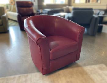 Nelly Leather Swivel Chair