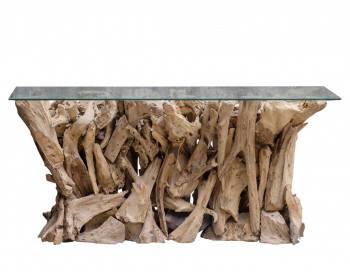 Teak Root Console Table
