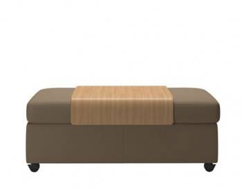 Double Leather Ottoman