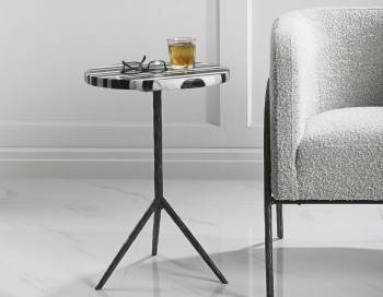 Fine Line Round Accent Table