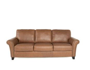 Brandon Leather Sofa Parlour Rye Edmonton Made in Canada custom front