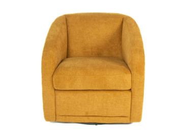 Easy Fabric Swivel Chair Copper front