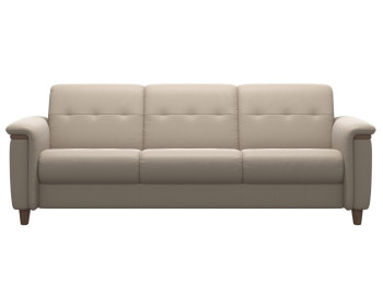 Flora Leather Sofa Paloma Mushroom Stressless Edmonton custom front