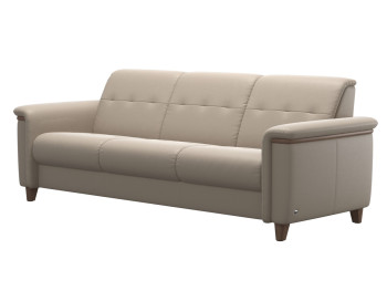Flora Leather Sofa Paloma Mushroom Stressless Edmonton custom side