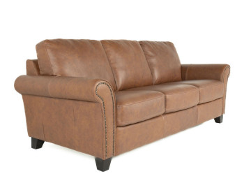 Brandon Leather Sofa Parlour Rye Edmonton Made in Canada custom side