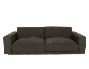 Leon Fabric Sofa Charcoal Edmonton front
