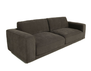 Leon Fabric Sofa Charcoal Edmonton side
