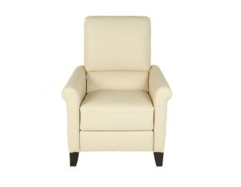 Arya Leather Recliner Cream front