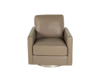 Ashby Swivel Accent Chair Taupe front
