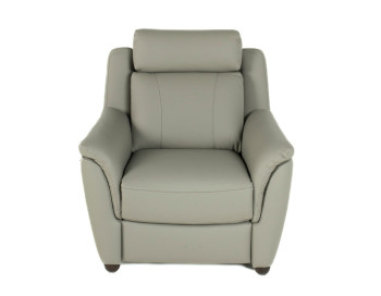 Affogato Leather Recliner Chair Taupe front