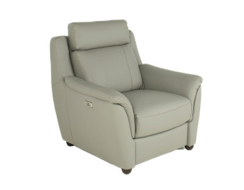 Affogato Leather Recliner Chair Taupe side
