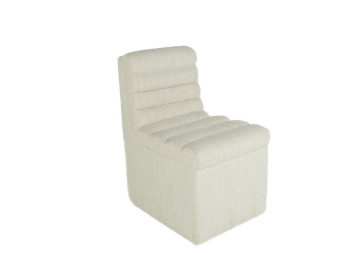 Rouen Fabric Chair Pearl side