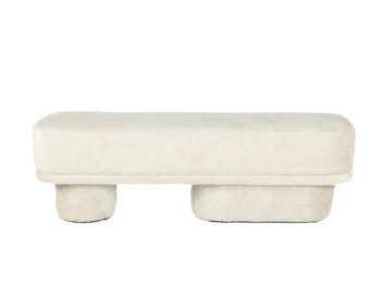Post Fabric Ottoman Sand front