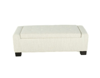 Bank Fabric Storage Ottoman Pear closed