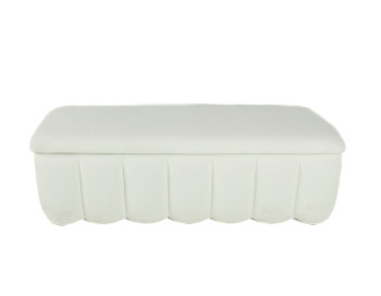 Halle Fabric Storage Ottoman Chaulk closed