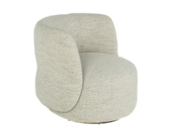 Raven Fabric Swivel Chair Cotton side