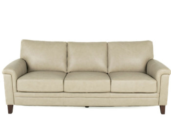 Mercer Leather Sofa Stone condo front