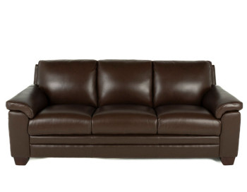Carrere Leather Sofa Brown condo front