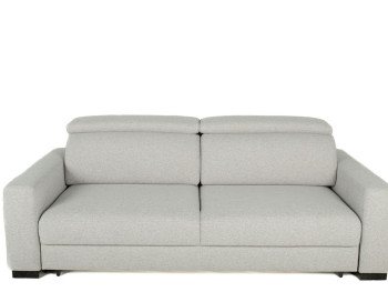 Elliot King Sleeper Sofa Smoke Grey Edmonton fabric bed front