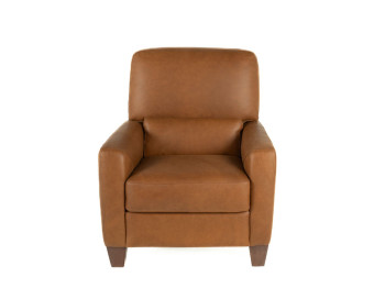 Bocelli Leather Armchair Tan Italian front