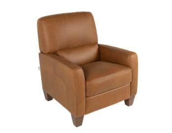 Bocelli Leather Armchair Tan Italian side