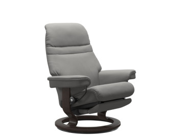 Sunrise Classic Power Recliner Stressless Edmonton Paloma Silver grey front