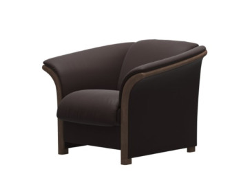 Manhattan Leather Chair Paloma Chocolate Stressless Edmonton side